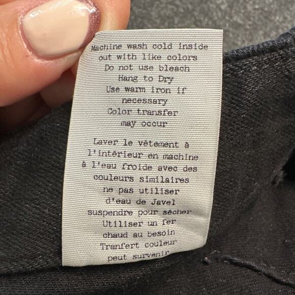 rag & bone Women's Black Crop Flare Frayed Skinny High-Rise Jeans, Size 27, EUC - Picture 5 of 6